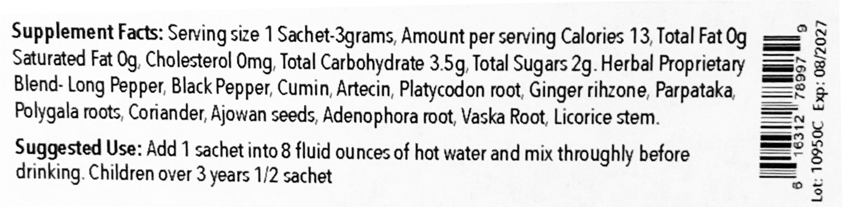Instant Flu & Cold Tea | Warming Botanical Tea (5 Day)